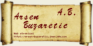 Arsen Buzaretić vizit kartica